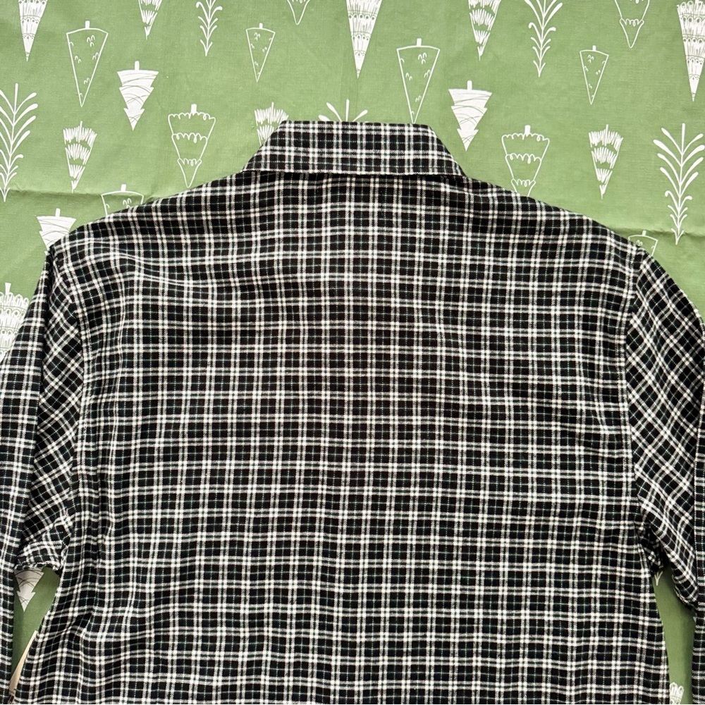 No Boundaries Men's Large Oversized Black Soot Plaid Flannel Shirt Soft Cotton L - Picture 7 of 11